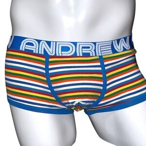 Andrew‎ Christian Bright Stripe Boxer Multicolor Size S (28-31) #92603 NWT